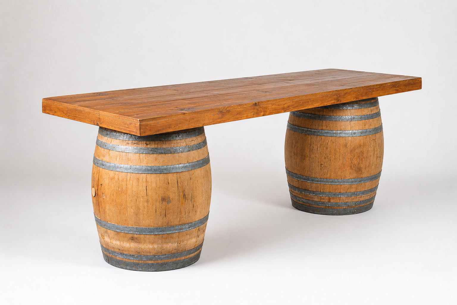 Rustic Barrel Bar