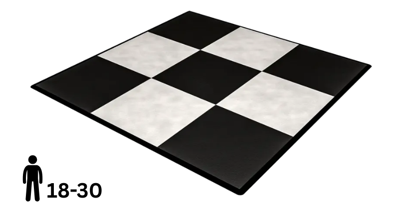 Black & White Dance Floor (3.6m x 3.6m)