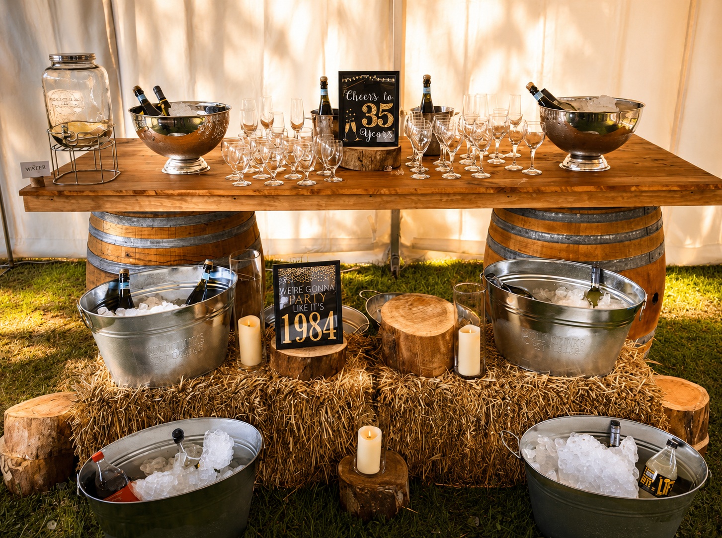 wine barrel bar